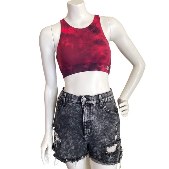 J80 Women's Hybrid Cross Back Removable Pads Sports Bra Red Size “S” - Picture 5 of 11